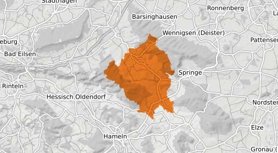 Mietspiegelkarte Bad M&uuml;nder am Deister